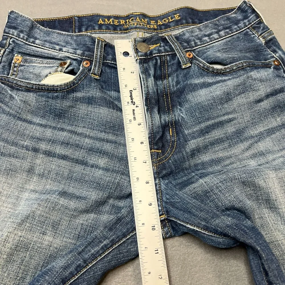 American Eagle Jeans Men 30 x 36 Blue Denim Mid-Rise Medium Wash Casual 5-Pocket